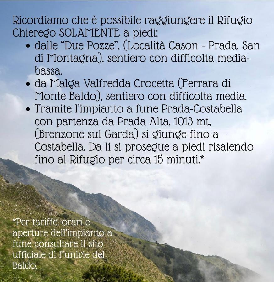 Rifugio Chierego - 1911M Hotel Brenzone sul Garda Exterior foto